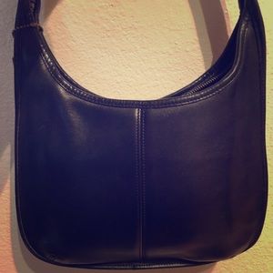 Coach Black Leather Hobo Shoulder Bag